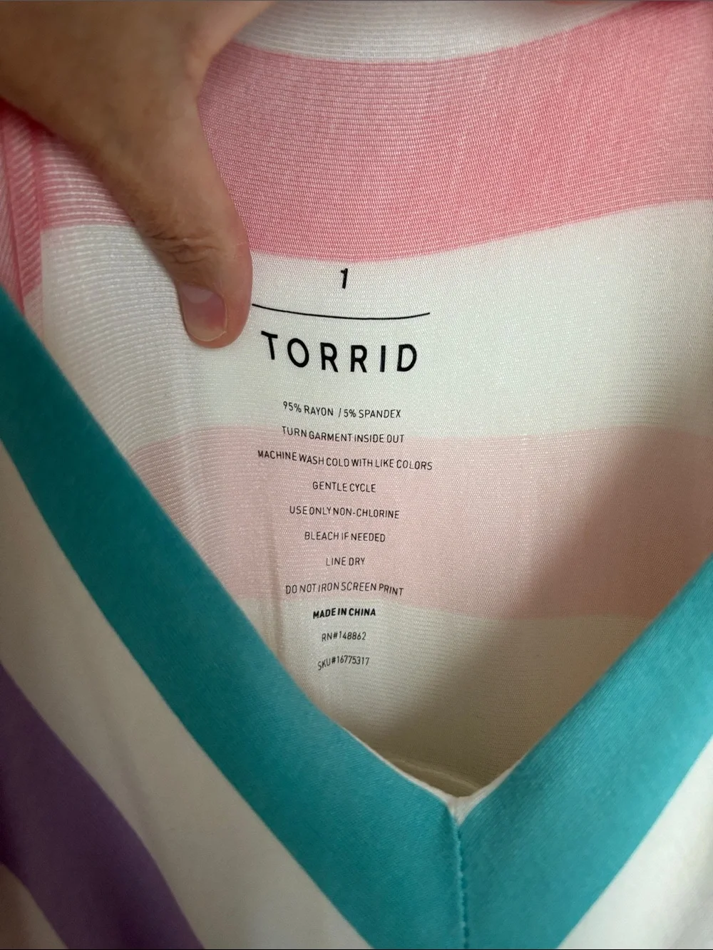 torrid Multicolor Striped Maxi Dress - White, Teal, Yellow, Pink, Red, Purple - Picture 3 of 6